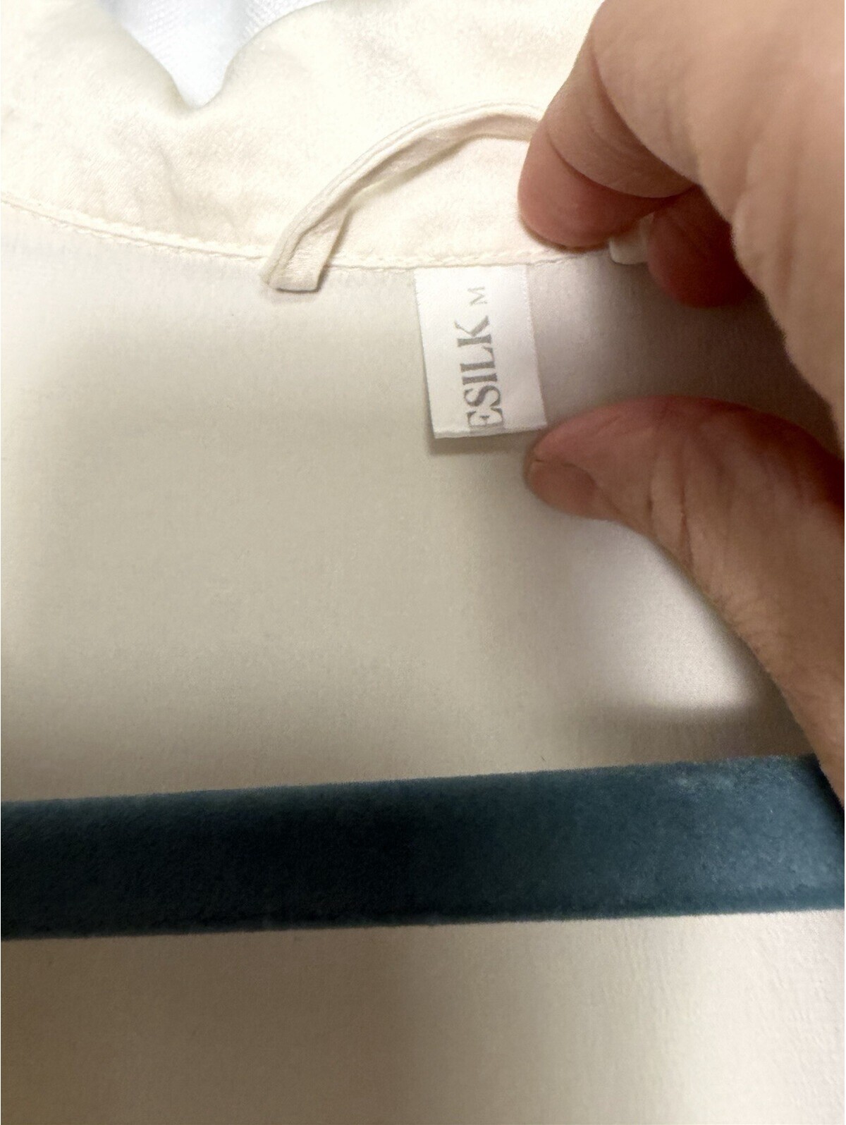 Mommesilk Classic Silk Pajamas Set Natural White Mulberry Silk Size Small $198 — image 7 of 8